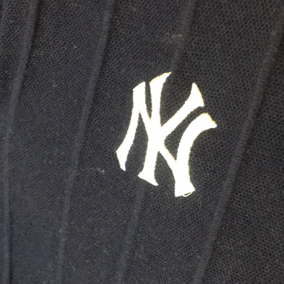 NY Yankees Polo navy blue shirt size Medium Stitches brand - Picture 7 of 17